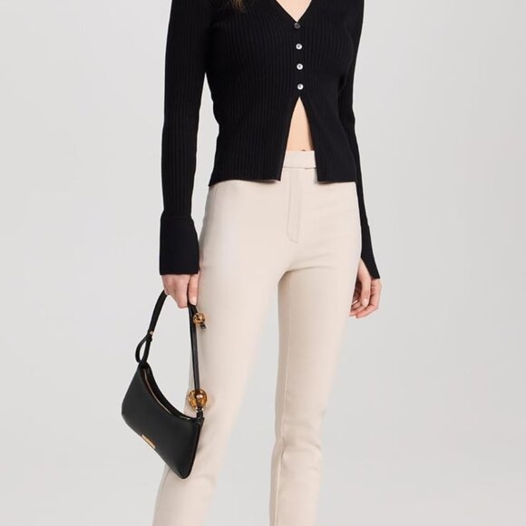 Women's High Waisted Taper Pants - Picture 5 of 6